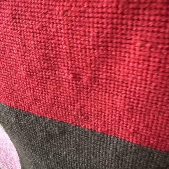 Kate Spade Tote Bag Womens Large Red Brown Pink Colorblock Wool Canvas Purse - Picture 3 of 11